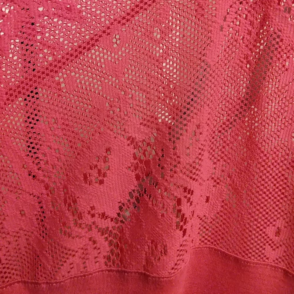 JESSICA SIMPSON PINK LACE  TOP - Picture 4 of 6